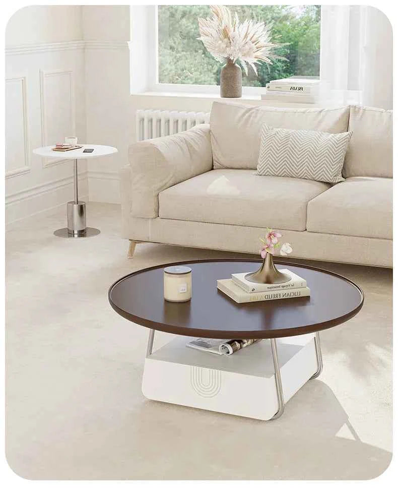 Serelune™ Cream Marble Coffee Table by PurelyhomeDeco