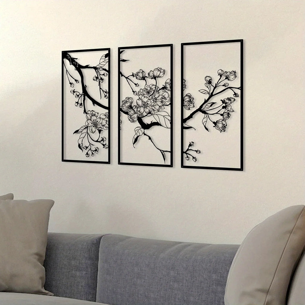 Black Petal Square by PurelyhomeDeco