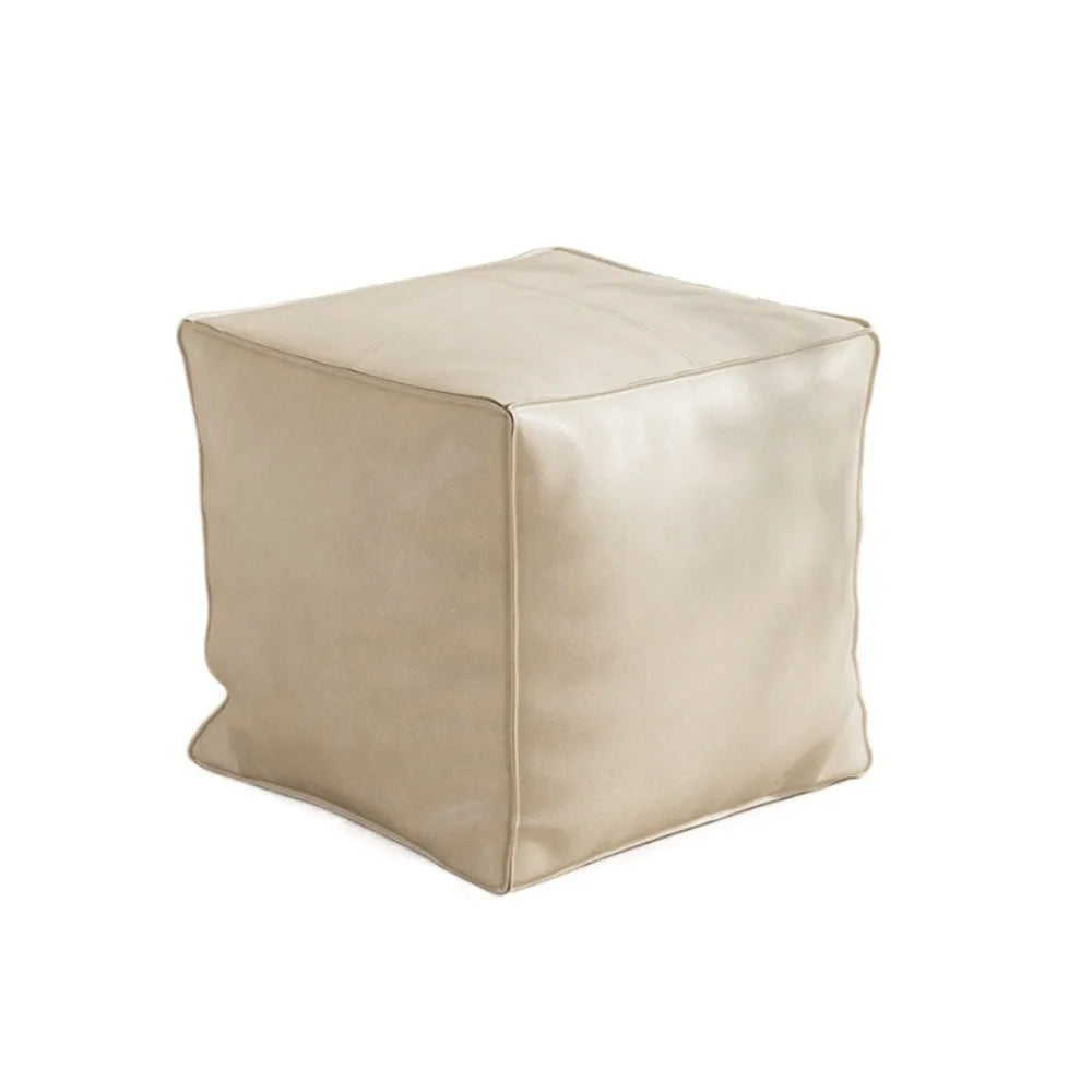 Modern Non-Slip Storage Stool Large Capacity Waterproof Unstuffed Cushion Cover No Fillings Square Leather Pouf Bedroom by PurelyhomeDeco