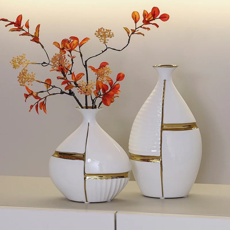 Golden Stripes Vase by PurelyhomeDeco