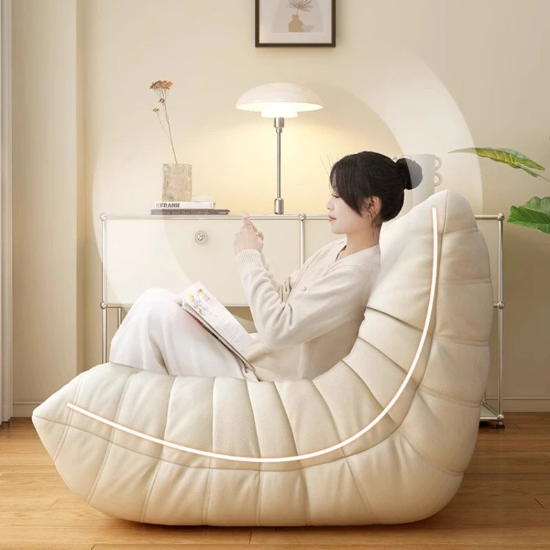 Caterpillar Lazy Sofa Living Room Leisure Balcony Tatami Lounge Chair Single Sofa Chair Bedroom Double Leisure Sofa Chair by PurelyhomeDeco