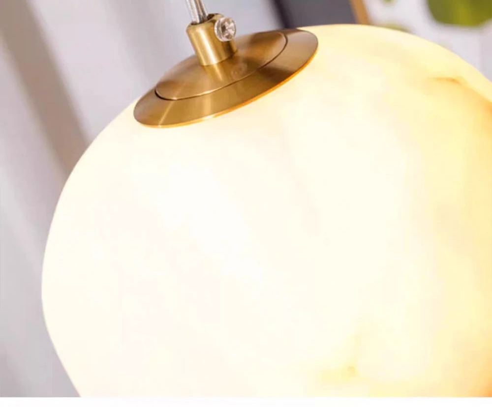 Siberia MarbleAura™ LED Chandelier – Luxury Natural Marble Hanging Light for Living Room & Modern Interiors by PurelyhomeDeco