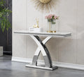 MARXÉ Faux Marble X-Base Console Table by PurelyhomeDeco