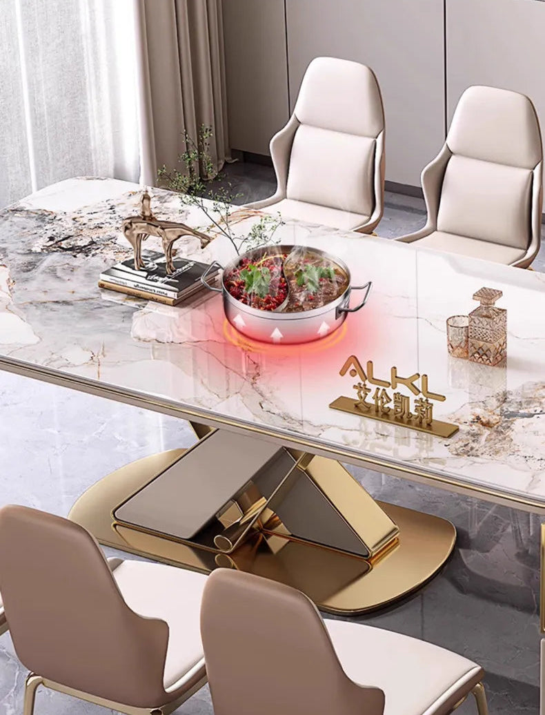 DESORA™ Designer Marble Dining Set by PurelyhomeDeco