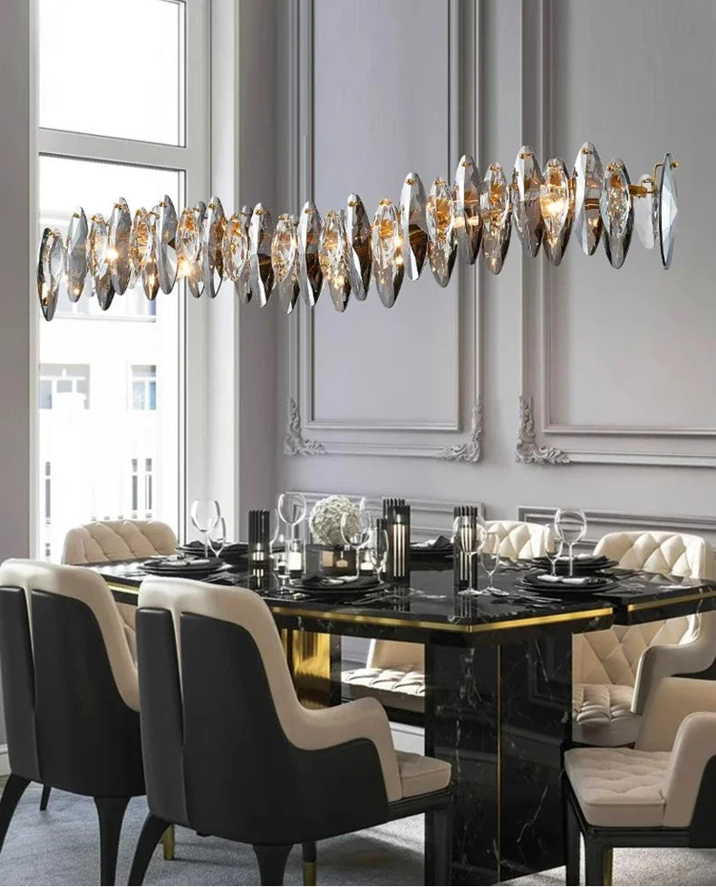 CrystalÉlan™ Modern Luxury Crystal Pendant Chandelier – Elegant Hanging Light for Living Room, Dining & Bedroom by PurelyhomeDeco