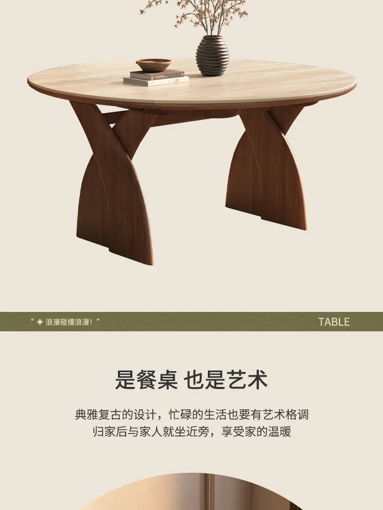Modern Wood Design Dining Table 6 Person Luxury Extendable Round Dining Table Restaurant Nordic Mesas De Comedor Furniture Home by PurelyhomeDeco