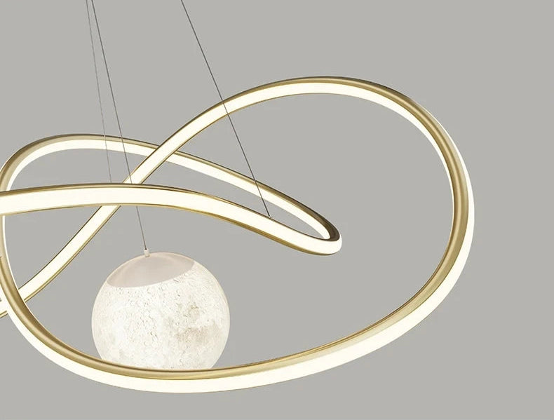 Luna Lux – Moon Shaped Designer Pendant Lamp by PurelyhomeDeco