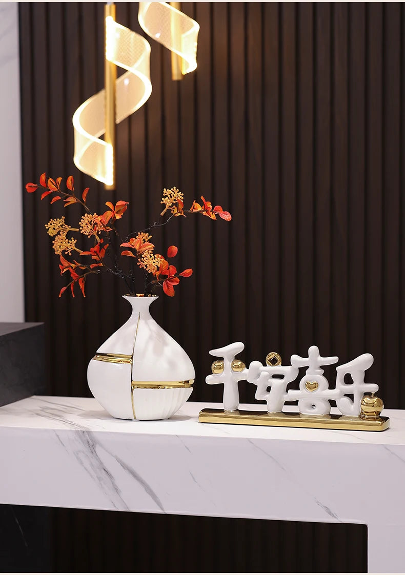 Golden Stripes Vase by PurelyhomeDeco