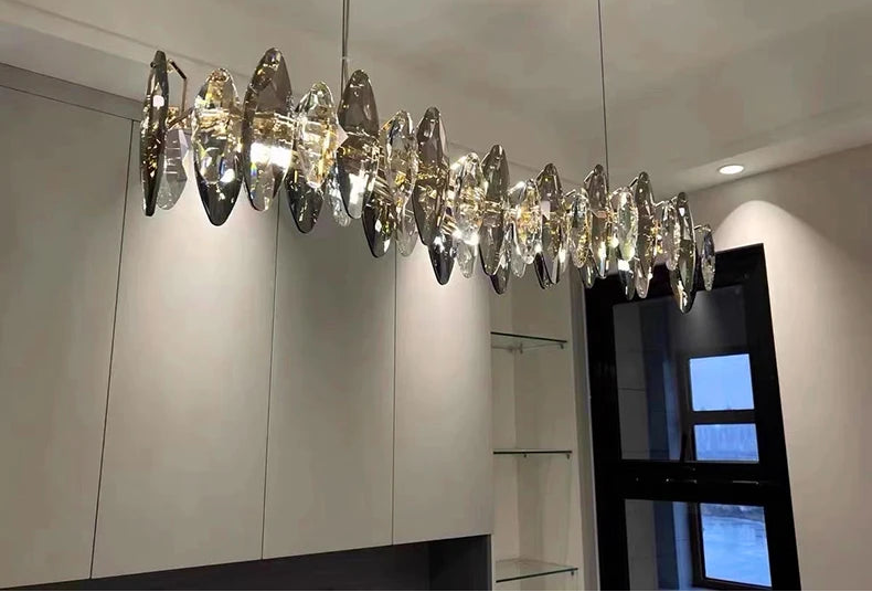 CrystalÉlan™ Modern Luxury Crystal Pendant Chandelier – Elegant Hanging Light for Living Room, Dining & Bedroom by PurelyhomeDeco