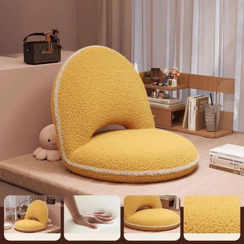 Foldable Backrest Tatami Lounger for Sitting & Sleeping, Small Space Bed for Bay Window Guest, Convertible Floor Cushion Chair by PurelyhomeDeco