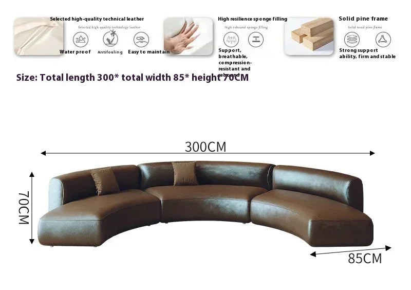 ArcForma™ Semi-Circular U-Shape Designer Sofa – Modern Sculptural Wood Lounge Daybed for Living Room & Bedroom by PurelyhomeDeco