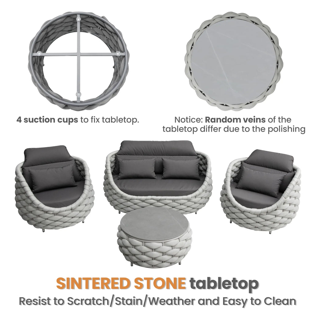 BistroLuxe™ — Luxury All-Weather Rattan Bistro Set for Elegant Outdoor Living by PurelyhomeDeco