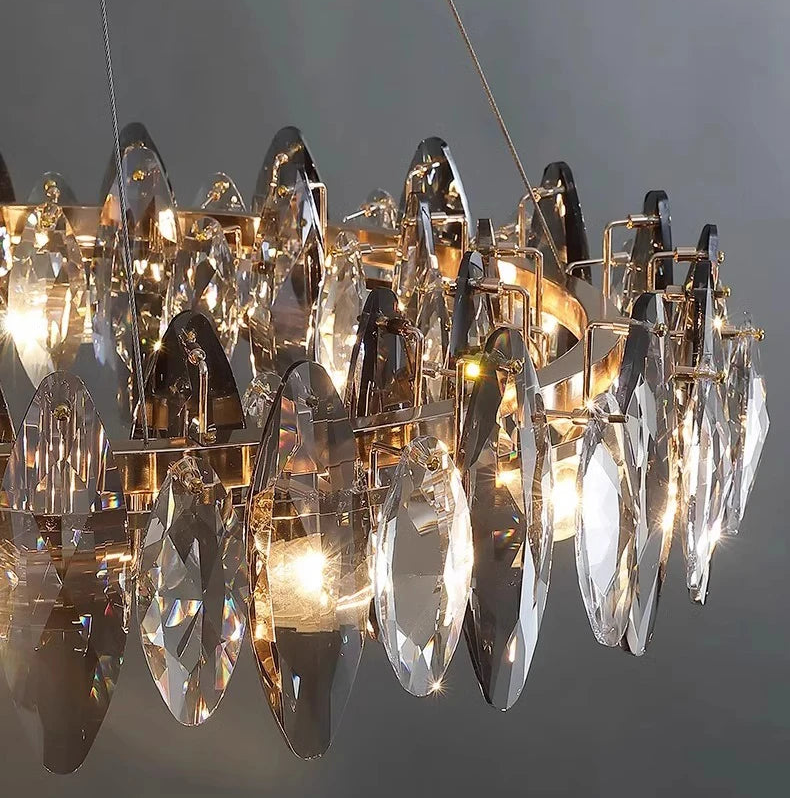 CrystalÉlan™ Modern Luxury Crystal Pendant Chandelier – Elegant Hanging Light for Living Room, Dining & Bedroom by PurelyhomeDeco