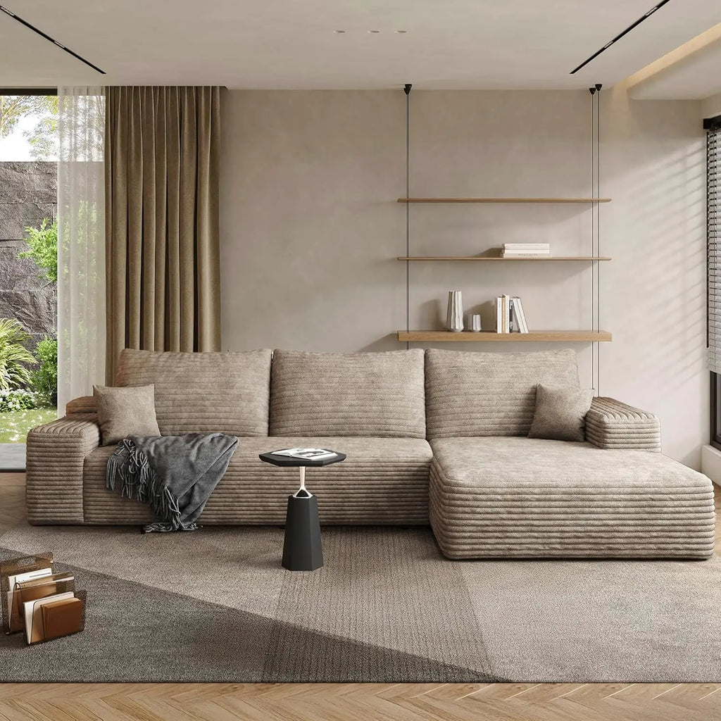 MODULÉ 108™ Modern L-Shape Sectional | Deep Seat Boneless Modular Sofa by PurelyhomeDeco