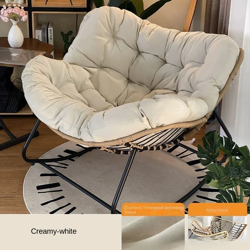 Rocking Chair Living Room Light Luxury Balcony Home Leisure Lounge Chair Rattan Chair Iron Rocking Chair Modern Lazy Chair by PurelyhomeDeco