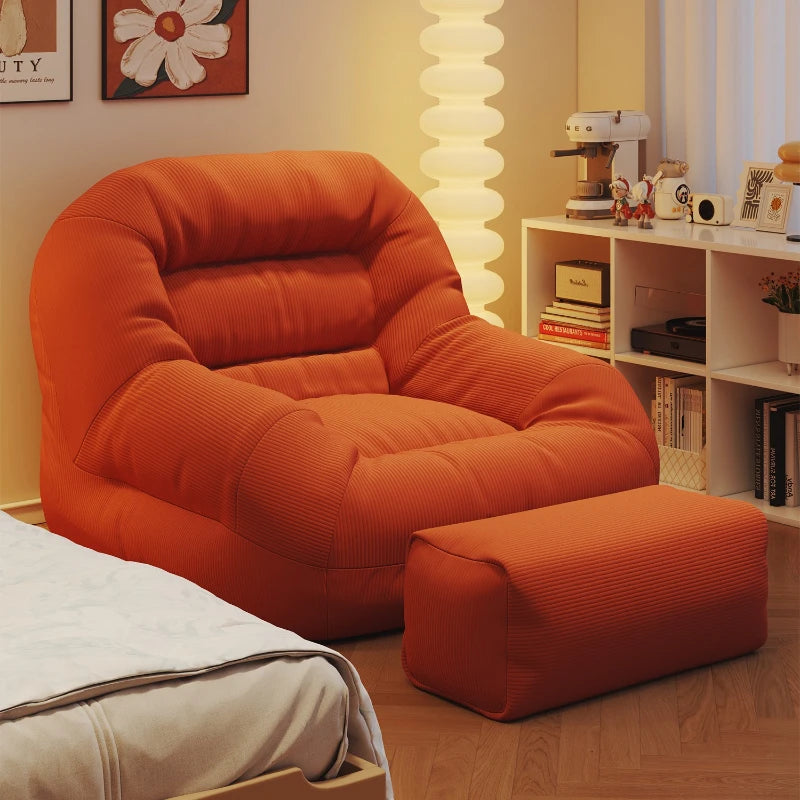 Lazy Bean Bag Sofas Portable Comfortable Small Sofa Relaxing Balcony Living Room Single Sofas Can Lie or Sleep Beanbag Chairs by PurelyhomeDeco