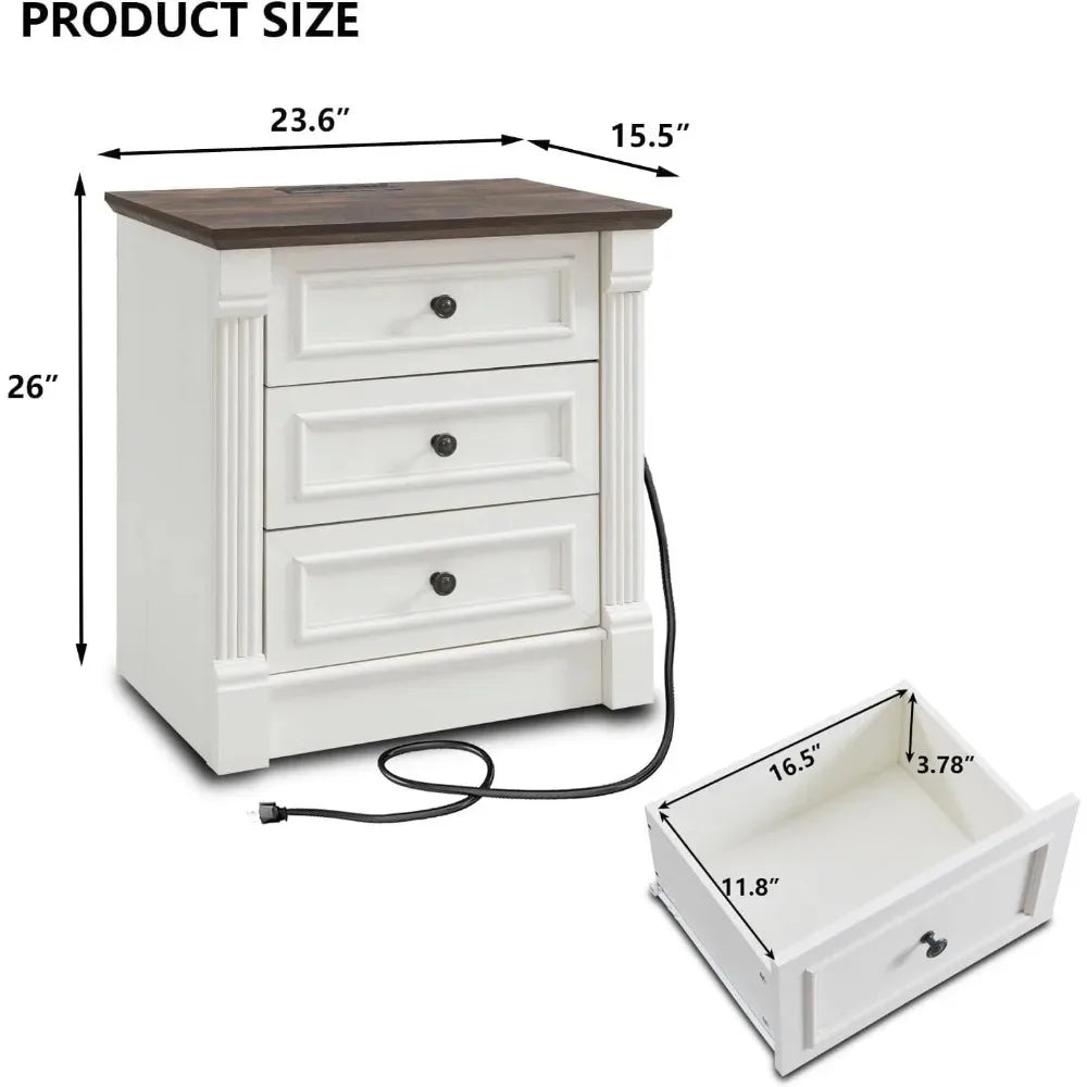 HAVENFORD Roman Column Bedside Table Duo by PurelyhomeDeco