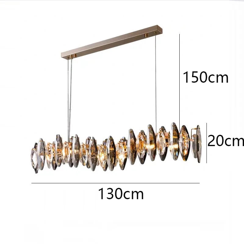 CrystalÉlan™ Modern Luxury Crystal Pendant Chandelier – Elegant Hanging Light for Living Room, Dining & Bedroom by PurelyhomeDeco