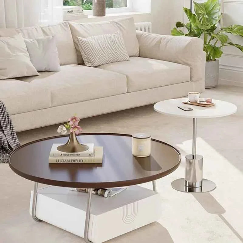 Serelune™ Cream Marble Coffee Table by PurelyhomeDeco