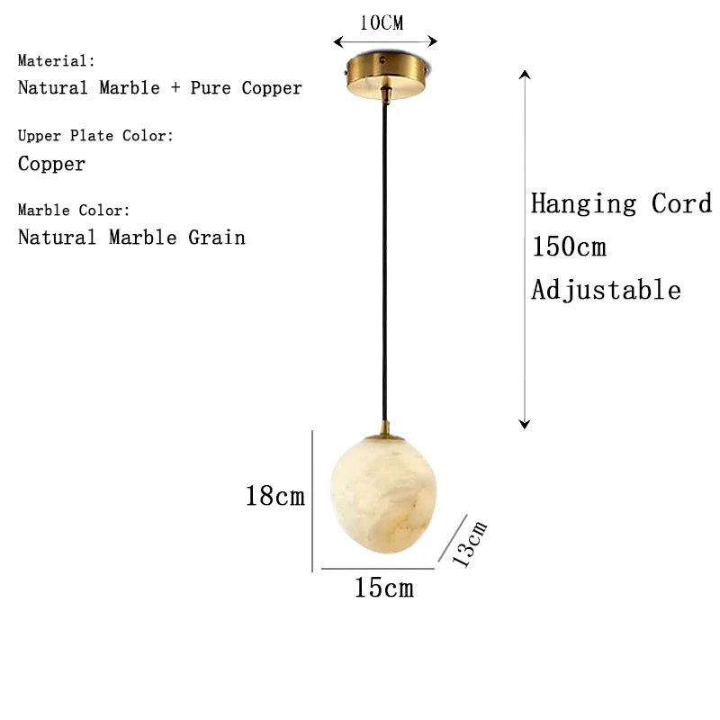 Siberia MarbleAura™ LED Chandelier – Luxury Natural Marble Hanging Light for Living Room & Modern Interiors by PurelyhomeDeco