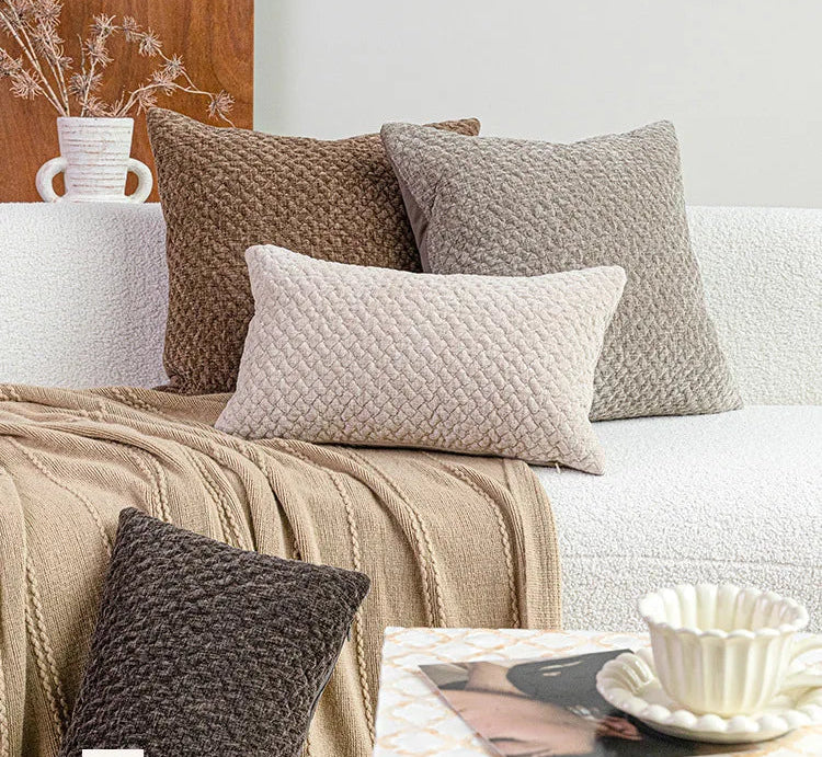 Quilta Chenille Pillow by PurelyhomeDeco