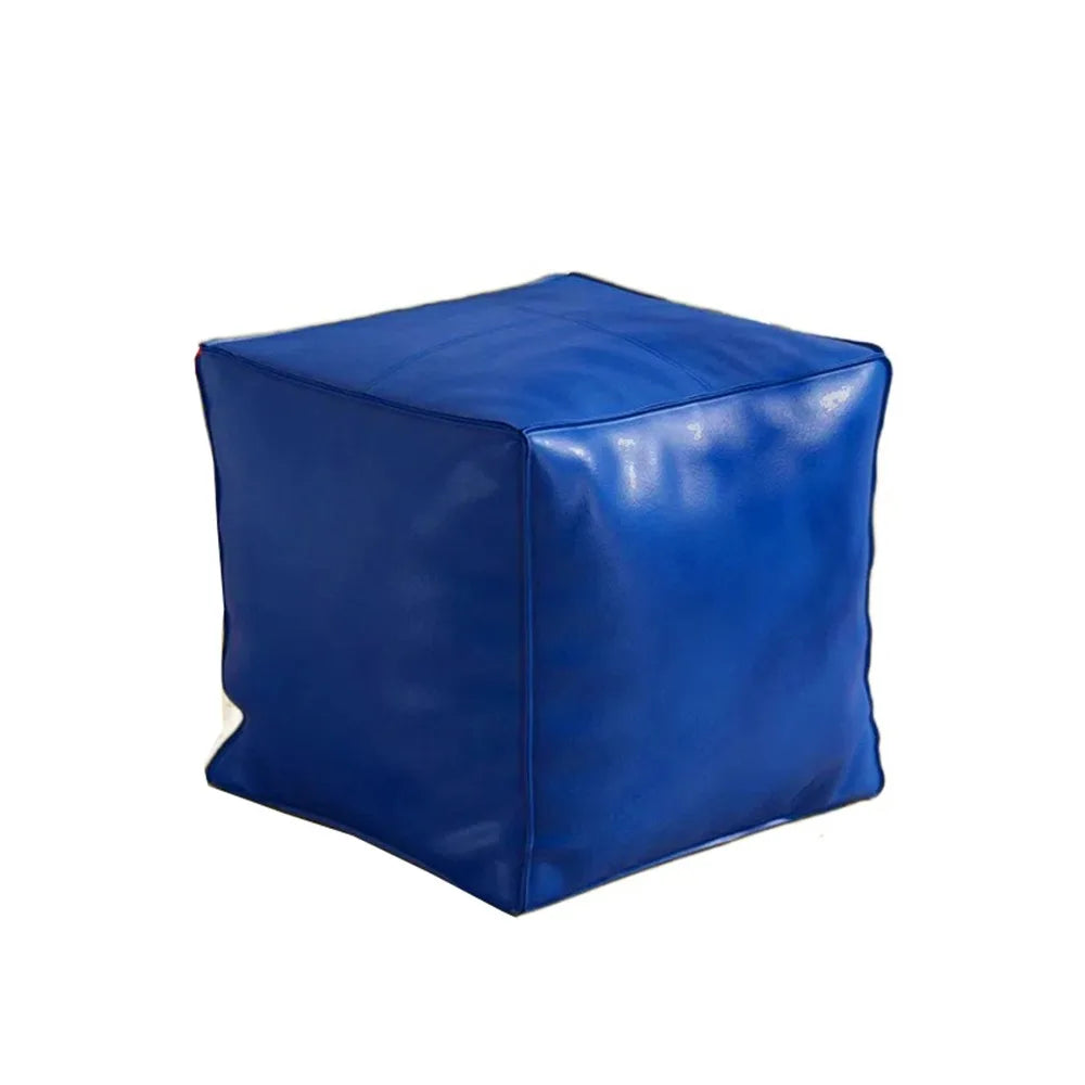 Modern Non-Slip Storage Stool Large Capacity Waterproof Unstuffed Cushion Cover No Fillings Square Leather Pouf Bedroom by PurelyhomeDeco