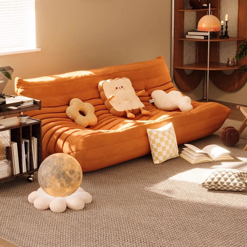 Caterpillar Lazy Sofa Living Room Leisure Balcony Tatami Lounge Chair Single Sofa Chair Bedroom Double Leisure Sofa Chair by PurelyhomeDeco