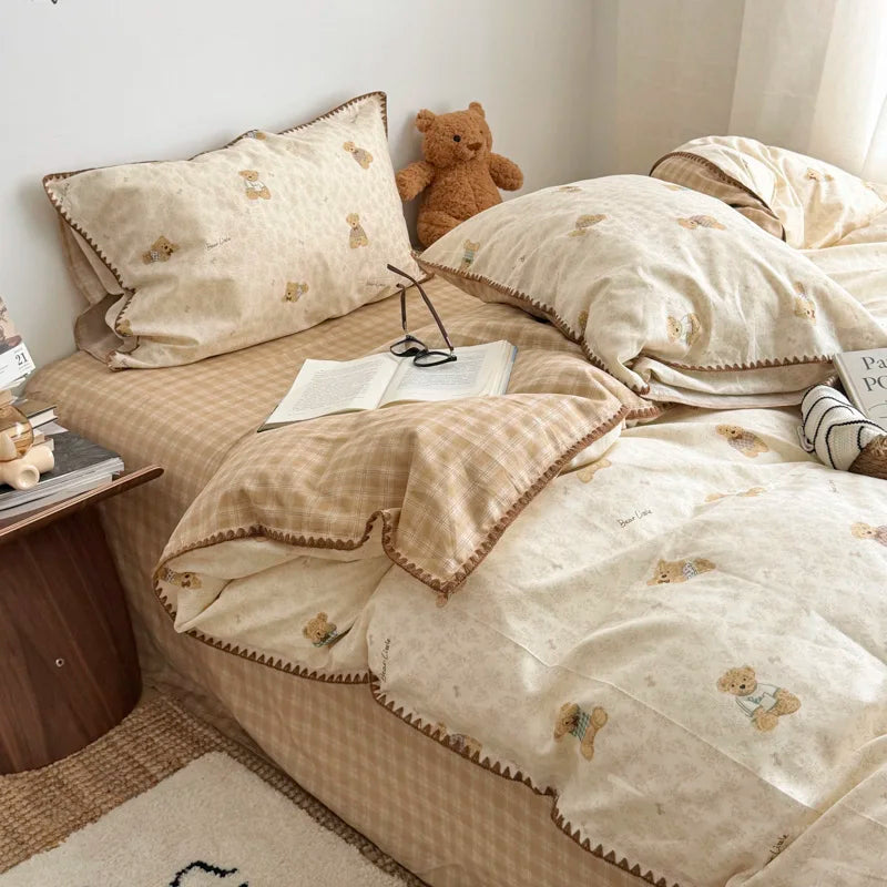PrairieLuxe™ INS American Countryside Pure Cotton Bedding Set – Double-Layer Yarn Soft Luxury Bed Linens by PurelyhomeDeco