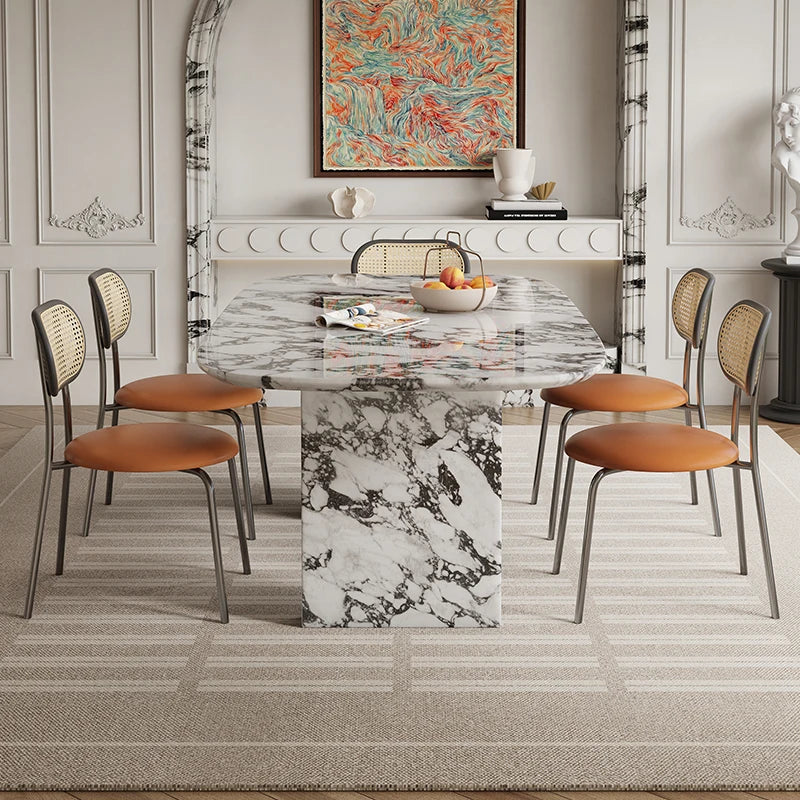 MAISONÉA™ French Cream Marble Dining Table by PurelyhomeDeco