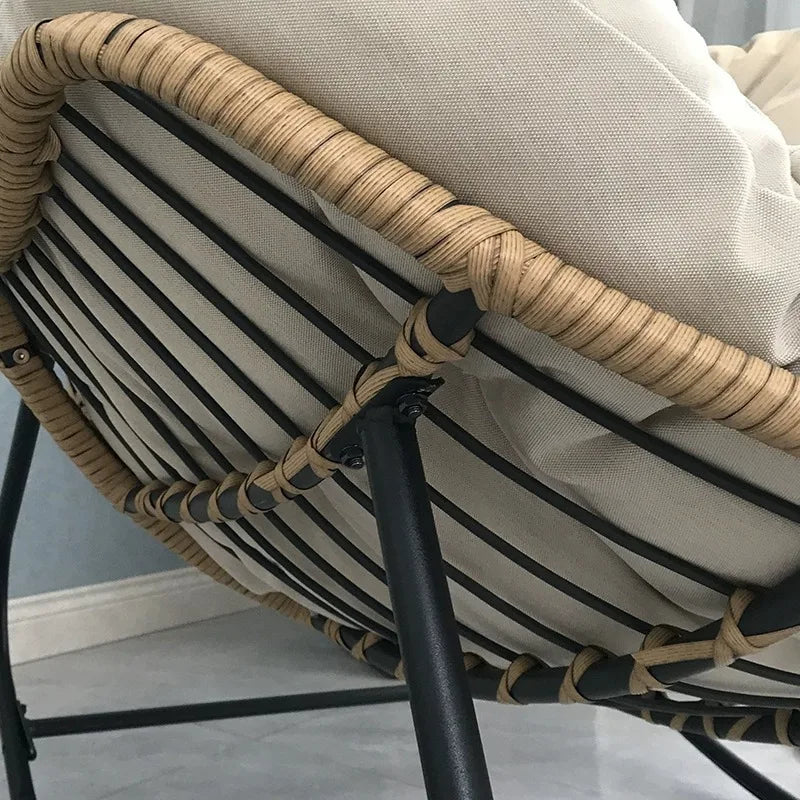 Rocking Chair Living Room Light Luxury Balcony Home Leisure Lounge Chair Rattan Chair Iron Rocking Chair Modern Lazy Chair by PurelyhomeDeco