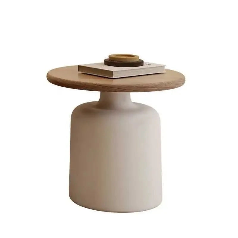 ELORA™ Cream Nordic Round Coffee Table by PurelyhomeDeco