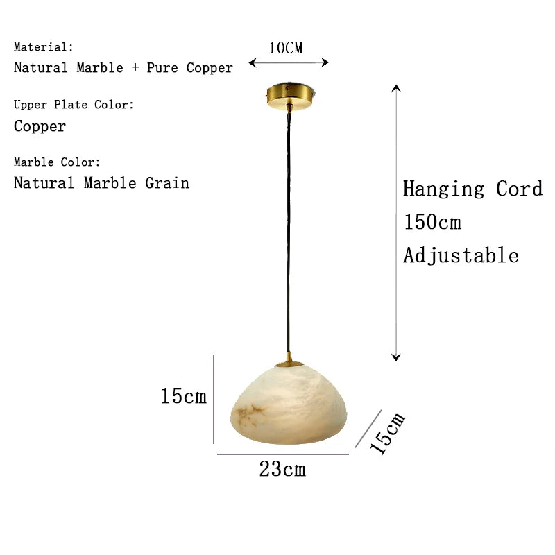 Siberia MarbleAura™ LED Chandelier – Luxury Natural Marble Hanging Light for Living Room & Modern Interiors by PurelyhomeDeco