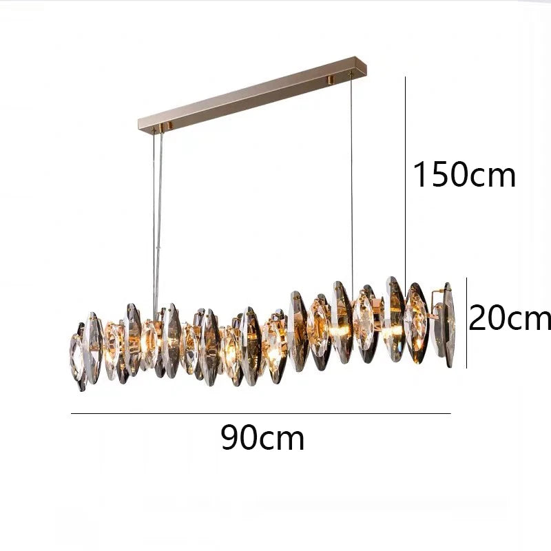 CrystalÉlan™ Modern Luxury Crystal Pendant Chandelier – Elegant Hanging Light for Living Room, Dining & Bedroom by PurelyhomeDeco
