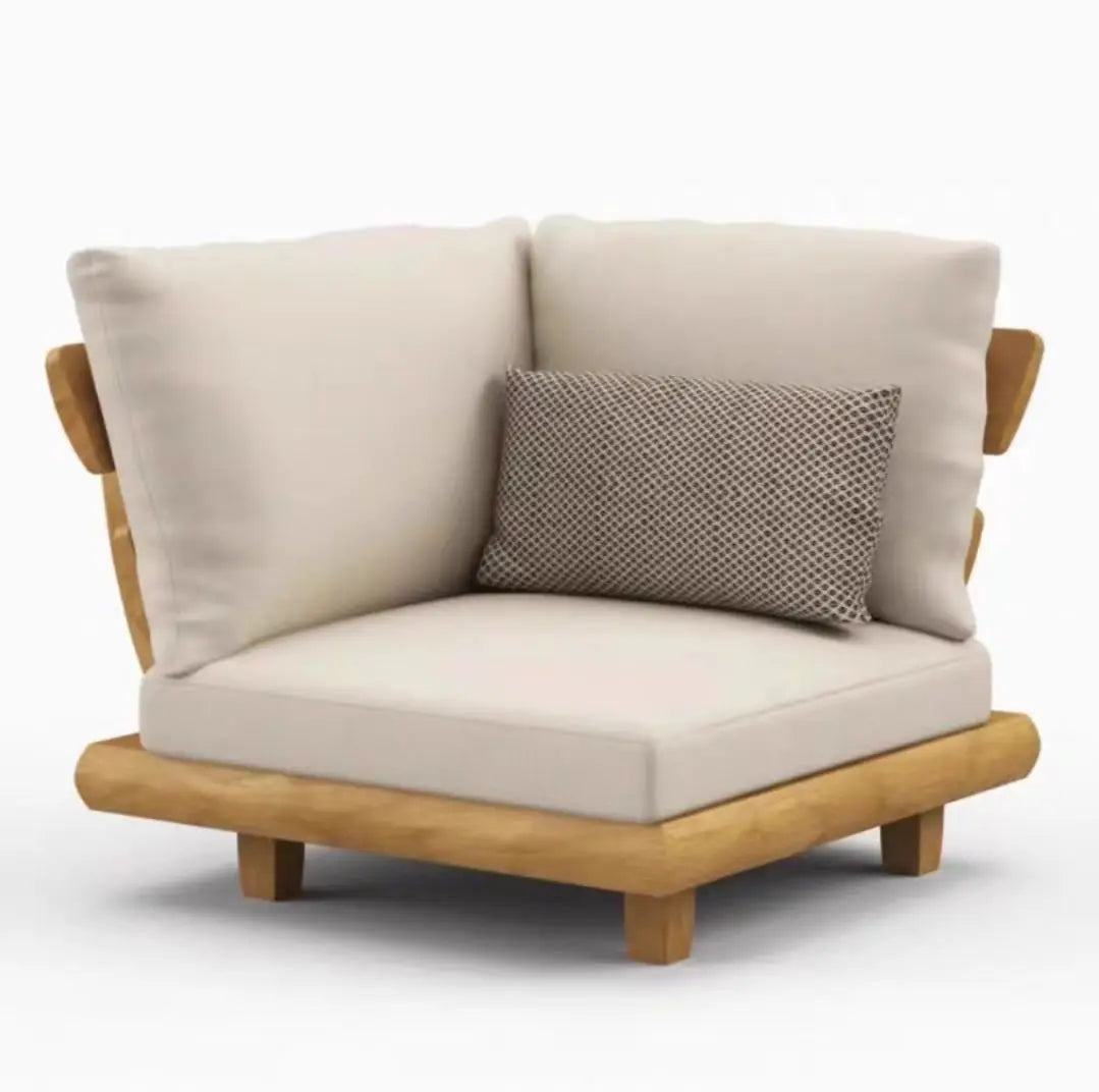 TerraLuxe™ Modular Teak Garden Sofa – Waterproof Luxury Outdoor L-Shaped Lounge Set by PurelyhomeDeco