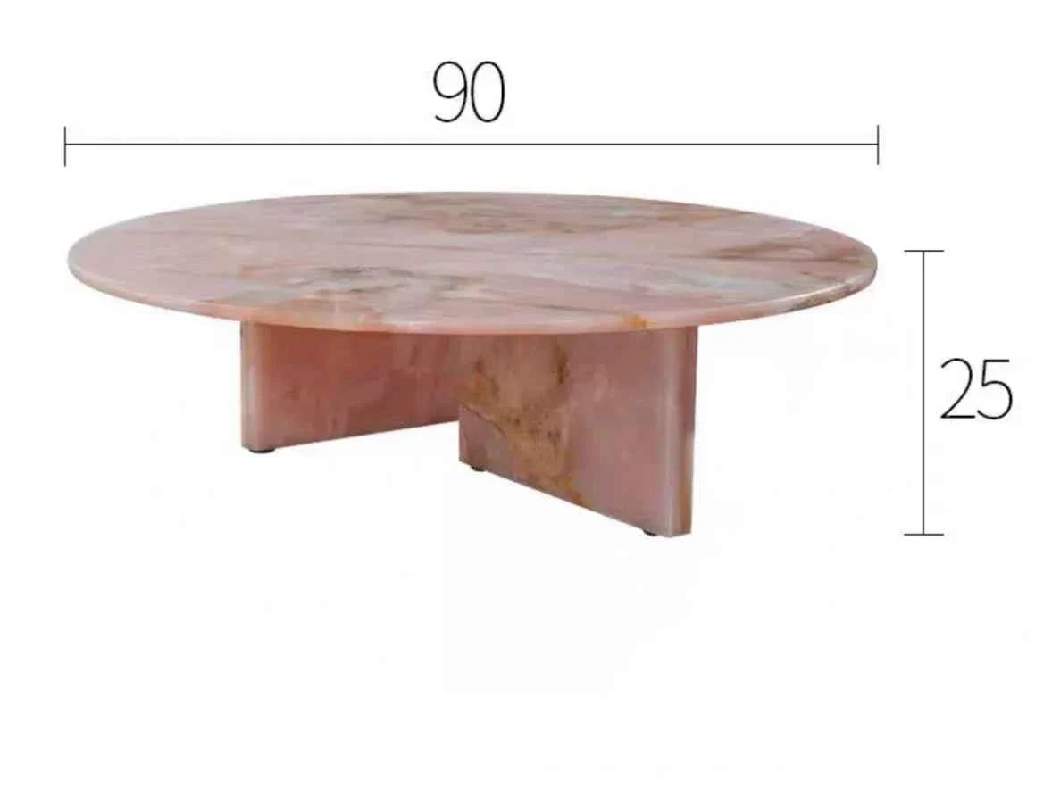 Rosé Imperiale™ – Italian Pink Marble Coffee Table Set by PurelyhomeDeco