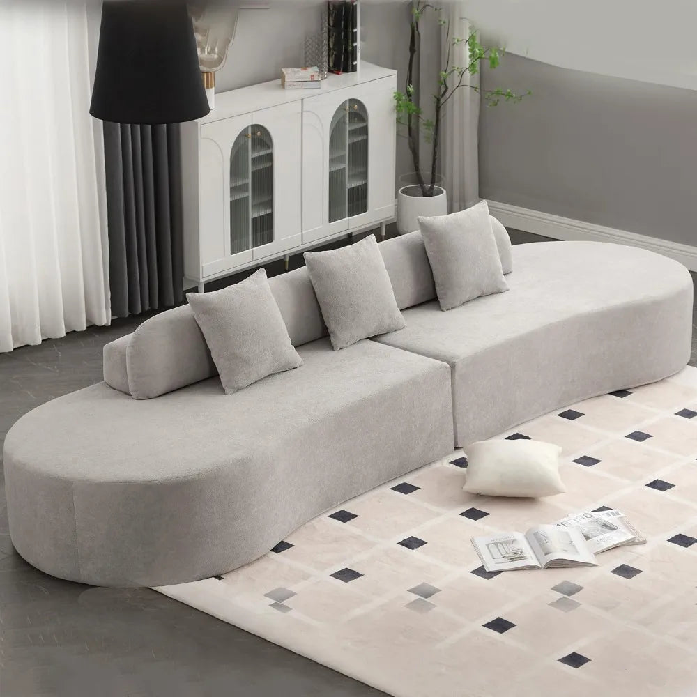 ARCOVA GRAND™ 130.5" Curved Sectional | Sculptural Cloud Couch by PurelyhomeDeco