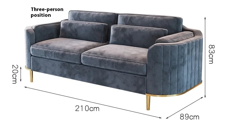 VerdeLuxe Modern L Shaped Sofa With Wood Frame And Composite Fabric by PurelyhomeDeco