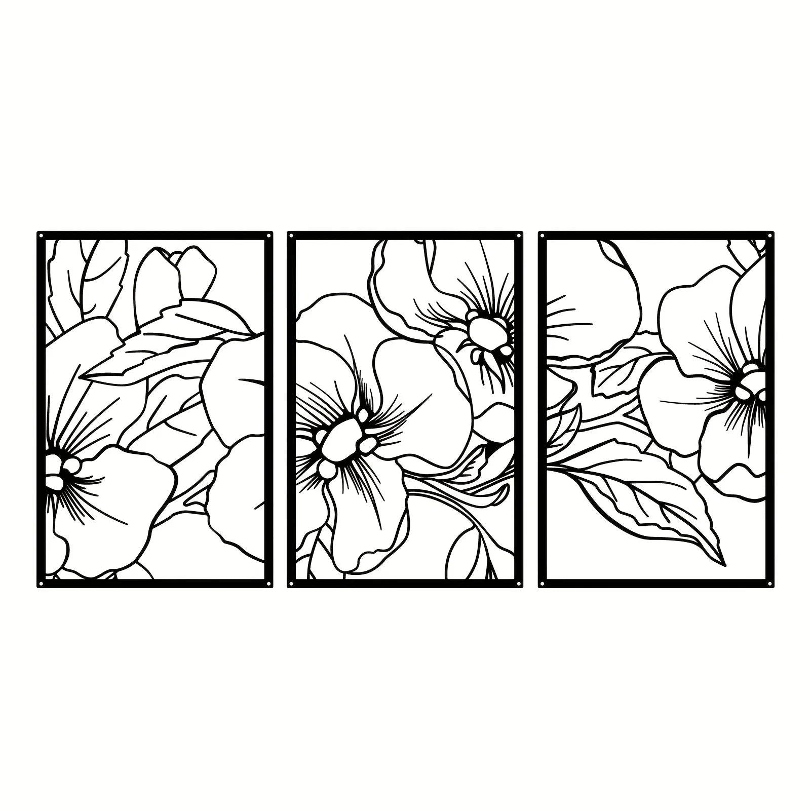Black Petal Square by PurelyhomeDeco