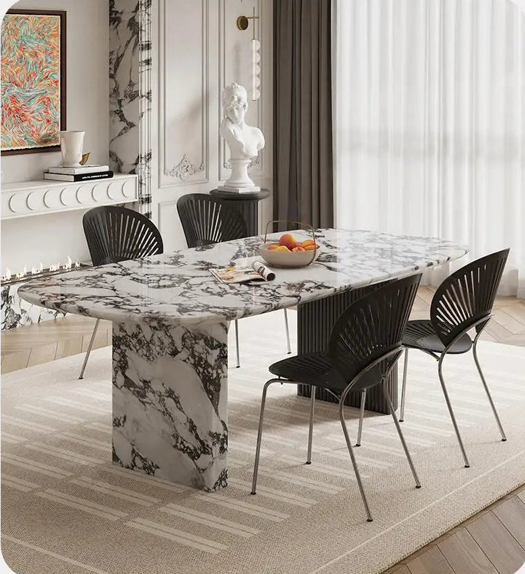 MAISONÉA™ French Cream Marble Dining Table by PurelyhomeDeco