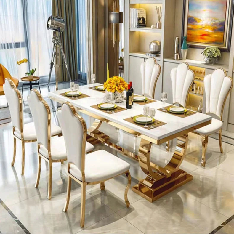 ZANORIA™ Elite Gold Structure Dining Set by PurelyhomeDeco