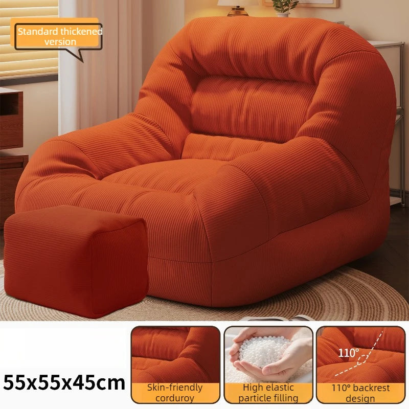Lazy Bean Bag Sofas Portable Comfortable Small Sofa Relaxing Balcony Living Room Single Sofas Can Lie or Sleep Beanbag Chairs by PurelyhomeDeco