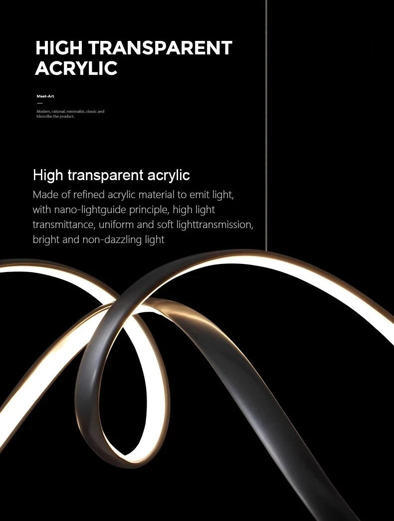 Élan Linea – Modern Minimalist LED Luxury Chandelier | Restaurant · Bedroom · Bar Lighting by PurelyhomeDeco