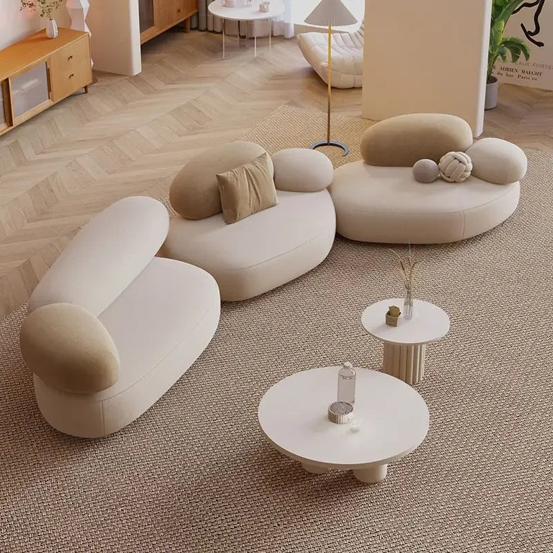 SERÉA™ Cobblestone Curve Sofa | Modern Light Luxury Living Seat by PurelyhomeDeco