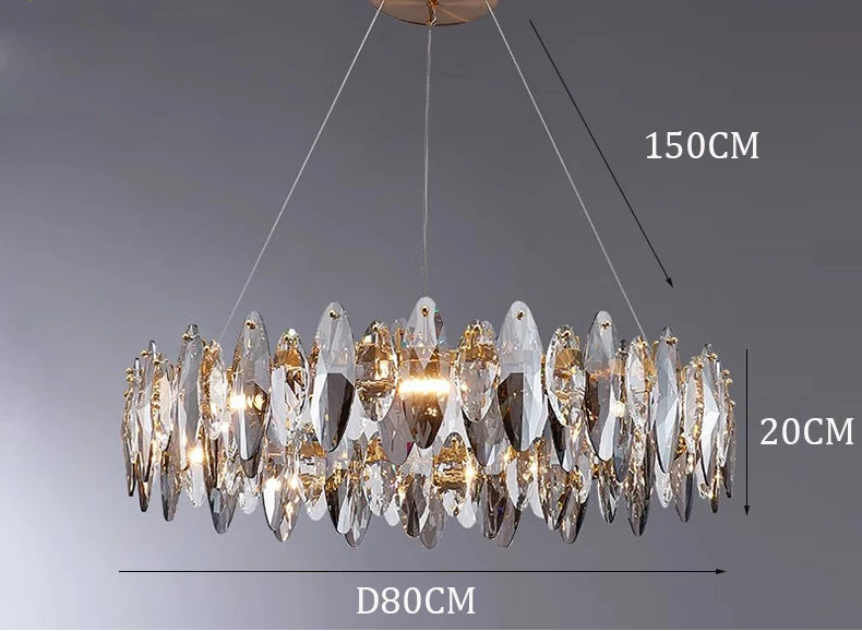 CrystalÉlan™ Modern Luxury Crystal Pendant Chandelier – Elegant Hanging Light for Living Room, Dining & Bedroom by PurelyhomeDeco