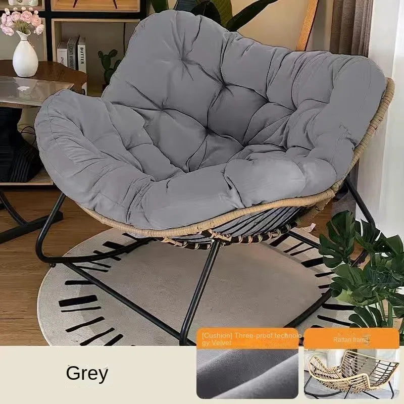 Rocking Chair Living Room Light Luxury Balcony Home Leisure Lounge Chair Rattan Chair Iron Rocking Chair Modern Lazy Chair by PurelyhomeDeco