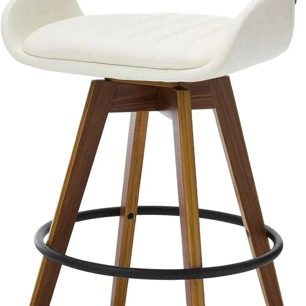 Arvello™ Walnut Swivel Bar Stools – Set of 2 by PurelyhomeDeco
