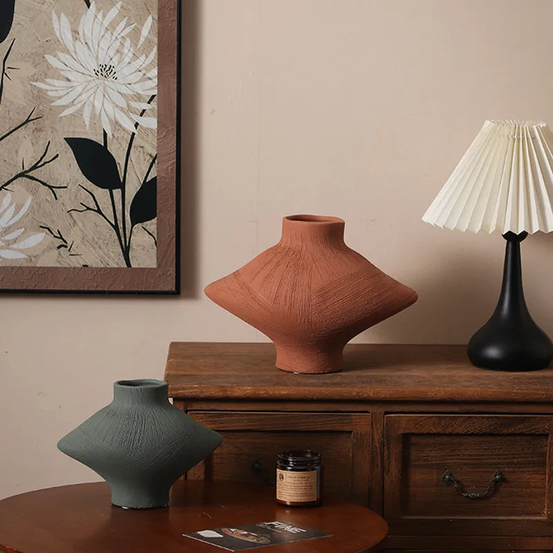 Retro Muse Ceramic Vase by PurelyhomeDeco