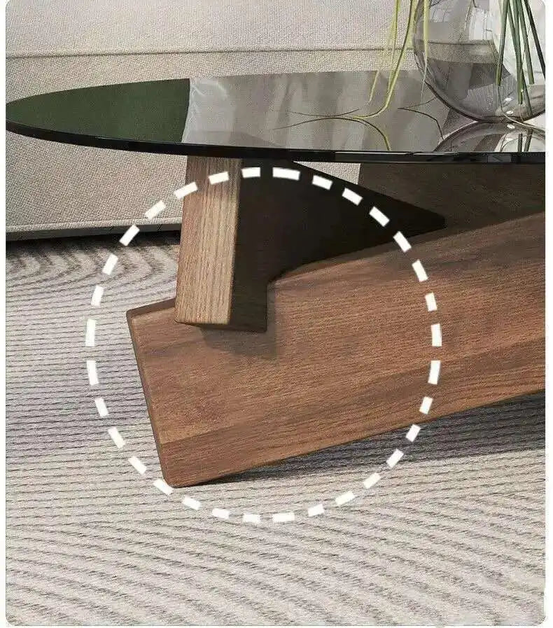 WOODGLASS ICON™ Modern Wood & Glass Coffee Table for Luxury Living Room Decor by PurelyhomeDeco
