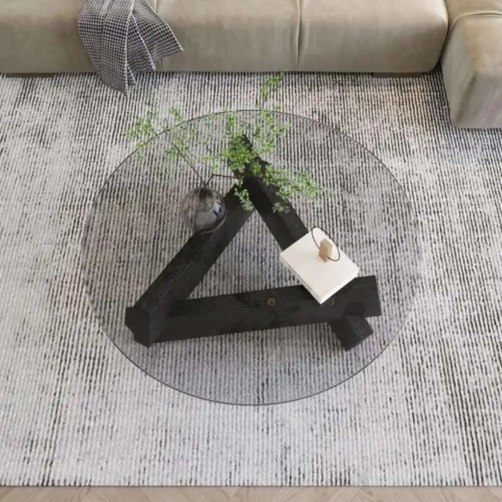 WOODGLASS ICON™ Modern Wood & Glass Coffee Table for Luxury Living Room Decor by PurelyhomeDeco