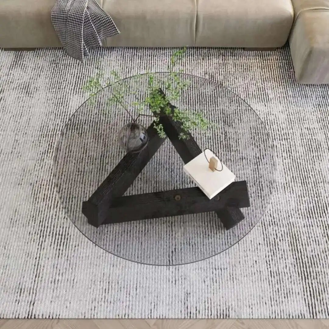 WOODGLASS ICON™ Modern Wood & Glass Coffee Table for Luxury Living Room Decor by PurelyhomeDeco